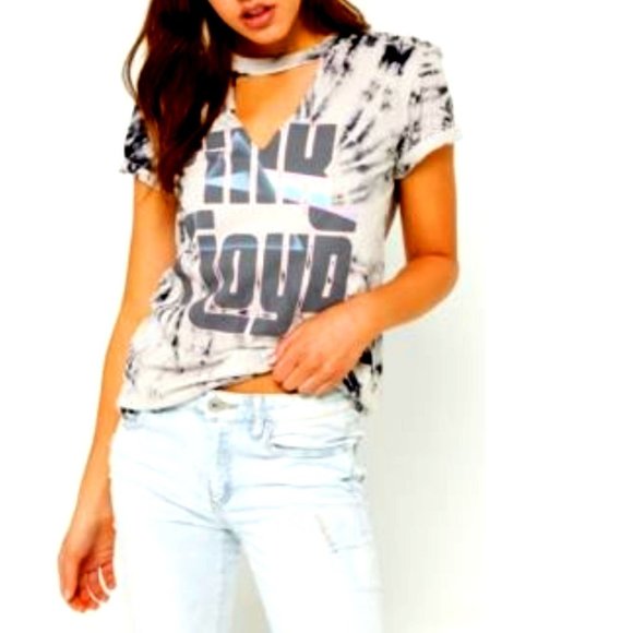 Pink Floyd Tops - Pink Floyd Choker rock Logo Tie Dye Official T-Shirt L NWT